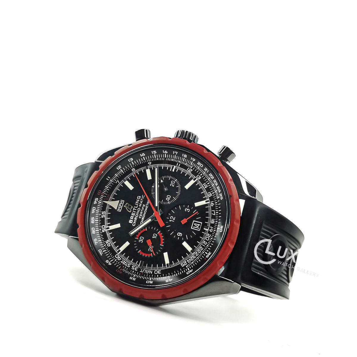 [ SOLD ] Brietling Chrono-matic Red 49 - M14360 – Lux Watch Gallery